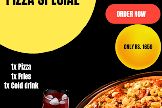 design a professional pizza banner and pizza deal flyer