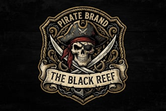 design a bold pirate logo for your brand