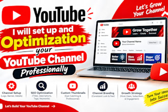 setup and optimize your youtube channel professionally