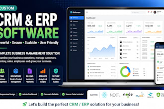 build custom CRM erp and business management software