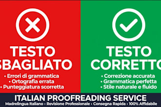 proofread and fix your italian texts