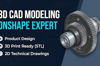 do 3d cad modeling, product design, and mechanical assembly in onshape