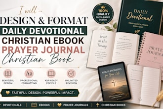 design, format daily devotional, christian ebook, prayer journal christian