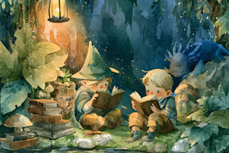 make a watercolor children book traditional art
