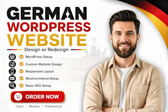 design or redesign your professional german website in wordpress