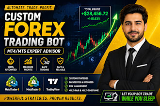 build custom forex trading bot, trading bot, forex ea bot, forex bot python bot