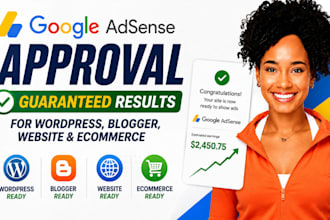 get google adsense approval for wordpress, blogger, website and ecommerce