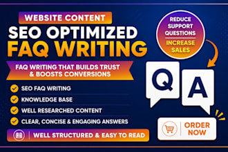 write saas faq, knowledge base, ai chatbot, customer support content faq writing