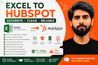 do hubspot data migration, import, cleanup and upload