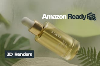 create 3d cosmetic packaging renders for amazon
