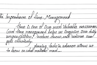 handwrite anything in beautiful and neat cursive handwriting