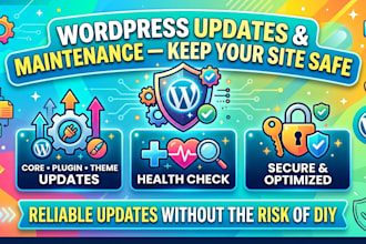 do wordpress maintenance, updates and website support