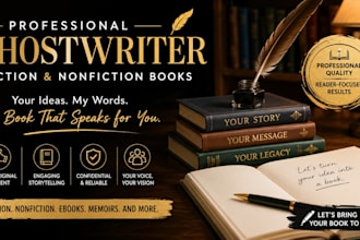 ghostwrite fiction and nonfiction book as ghostwriter,