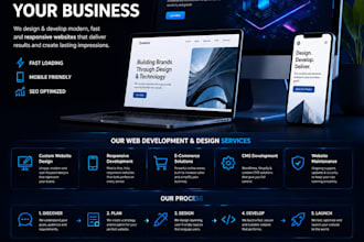 develop a professional responsive website for your business