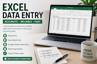 do excel data entry and data typing