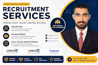 be your full cycle recruiter and sourcer