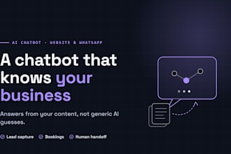 build an ai chatbot for your website or whatsapp