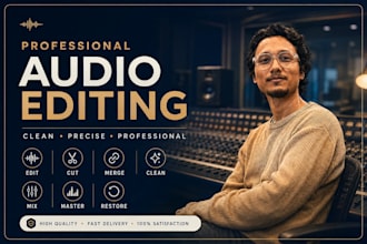professionally edit clean mix and enhance your audio