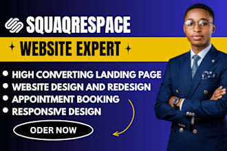 design a modern responsive squarespace website