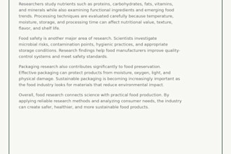do food research articles