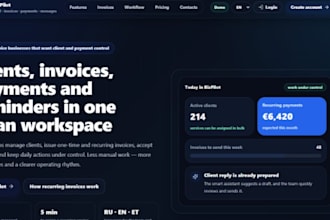 build an ai CRM saas website, CRM dashboard, and web app