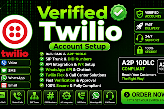 setup and verify twilio a2p 10dlc, telnyx a2p 10dlc, sip trunk ivr