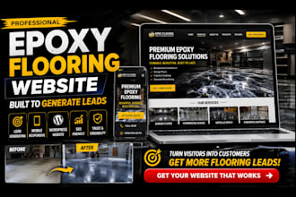 build lead generating epoxy flooring wordpress website for flooring business
