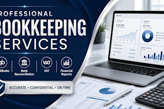 do bookkeeping, bank reconciliation,paye, vat and financial reporting