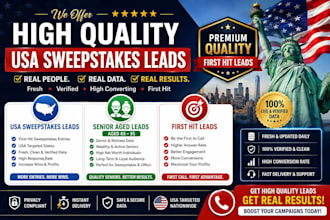 give fresh USA sweeps leads, senior aged leads, sip auto dailer, bank leads