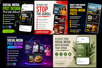 create eye catching design for your social media