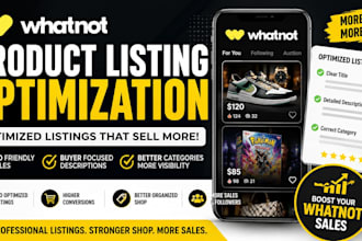optimize your whatnot product listings for sales
