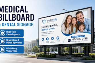 design medical billboard dental billboard medical signage or clinic signboard ad