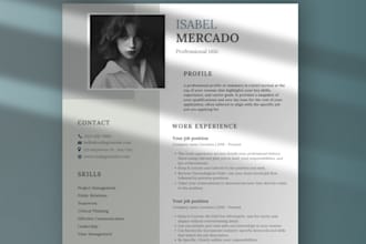 design a professional, customizable resume template