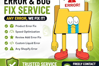 fix shopify errors, bugs, product and theme issues
