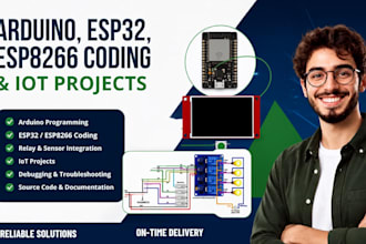 do arduino programming, esp32, stm32, esp8266 coding and iot projects