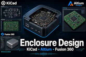 pcb design and enclosure design using kicad, altium, and fusion 360