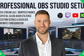 setup obs studio for professional live streaming or recording