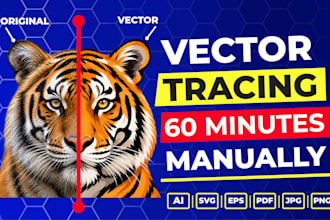 do vector tracing, manual tracing, vectorize image, vector logo, png to vector