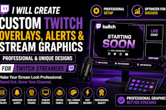 create custom twitch overlays, alerts and stream graphics