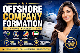setup bvi, cayman, seychelles, uae offshore company formation, virtual address