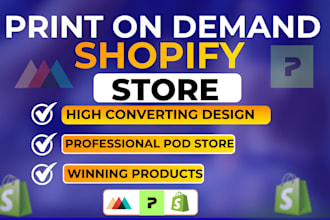 create a print on demand shopify store with printful or printify