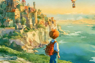 design a children story book cover drawing