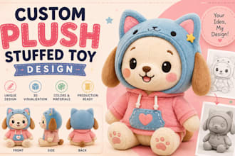 custom plush stuffed toy design