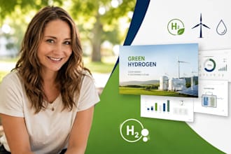 hydrogen fuel presentation, electrolyzer pitch deck, green hydrogen slides