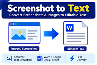 convert screenshots and images to editable text
