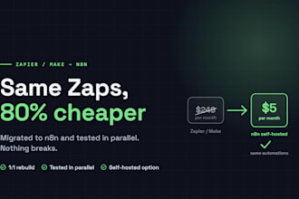 migrate your zapier or make workflows to n8n and cut your costs