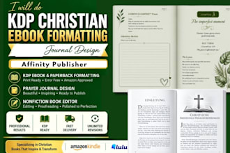 design journal planner workbook KDP format christian ebook in affinity publisher