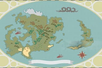 design unique vector map design isometric map flat hand drawn map illustration
