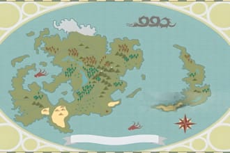 design unique vector map design isometric map flat hand drawn map illustration
