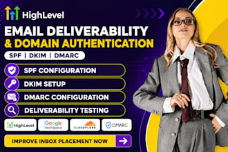 setup ghl email deliverability spf dkim dmarc domain authentication anti spam